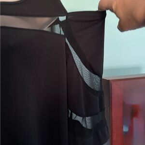 Elegant Black semi Sheer blouse